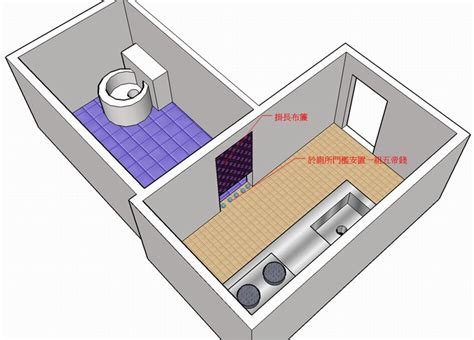 廁所門對廚房門|廁所門開於廚房內